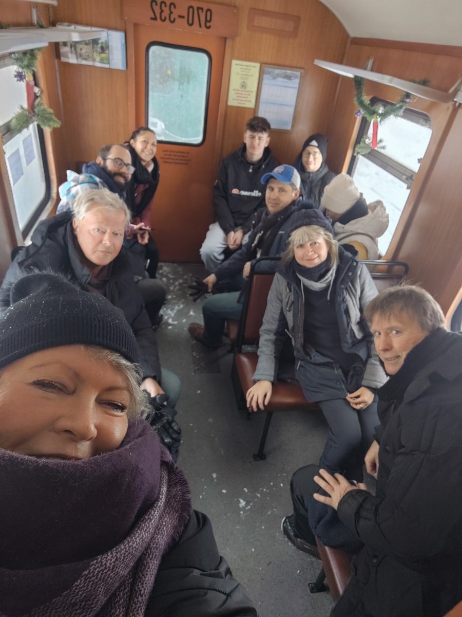 Weihnachtsfeier 2023 auf dem Fichtelberg mit dem Kälte-Klima-Langer-Team